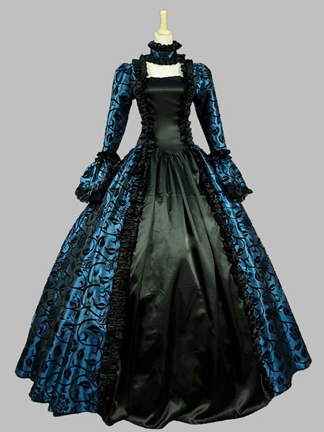  Rokokó Viktorijanski 18. század Koktélruha Vintage ruha Ruhák Földig érő Extra méret Női Lány Báli ruha Parti Diákbál