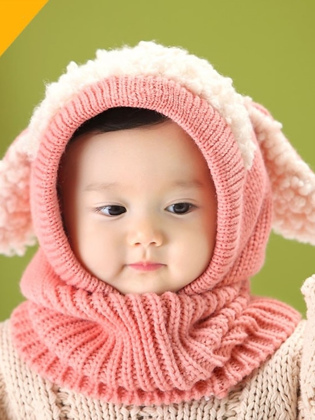  100% katoen-Winter Herfst-Kinderen Kind-Sjaal, hoed & handschoensets blauw Rood Blozend Roze Geel Licht Bruin