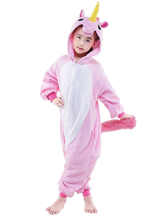 Toys & Hobbies Cosplay & Costumes | Kids Kigurumi Pajamas Unicorn Flying Horse Animal Onesie Pajamas Polar Fleece White+Blue / W