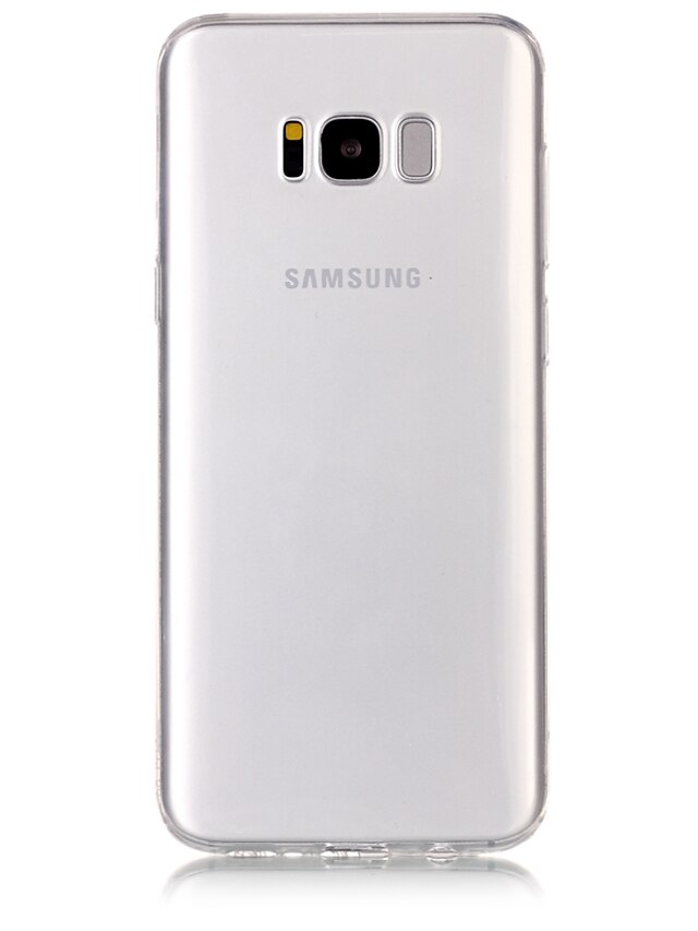  Case Kompatibilitás Samsung Galaxy S8 Plus / S8 / S7 edge Ultra-vékeny / Átlátszó Fekete tok Átlátszó Puha TPU
