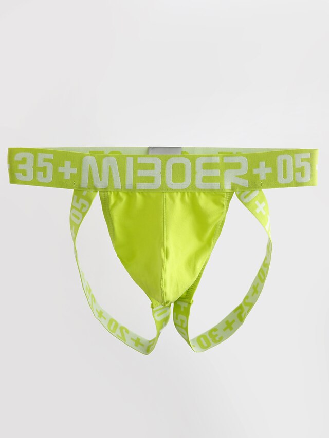  Men's G-string Underwear 1 PC Underwear Hole Solid Colored Low Waist Erotic Green White Black M L XL