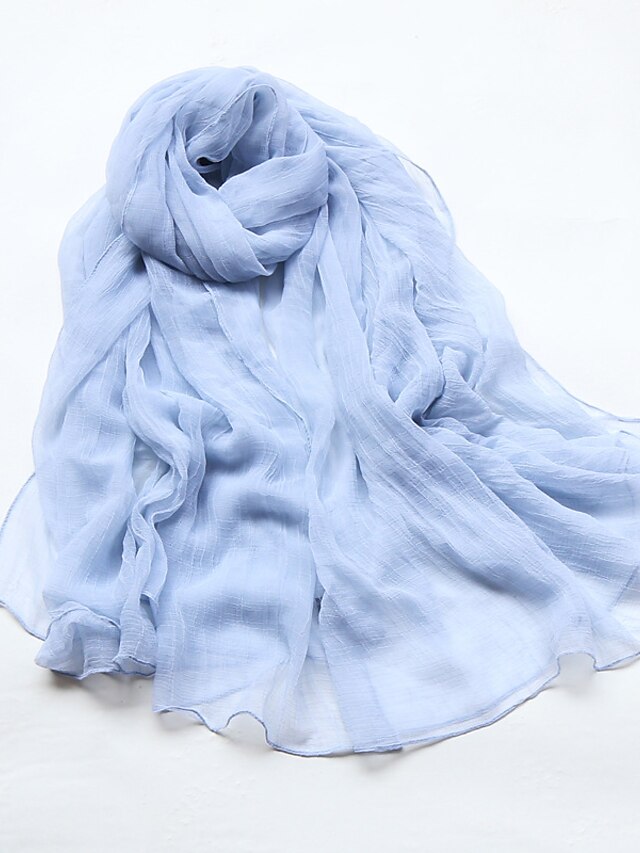  Dame Silke Rektangulært tørklæde - Ensfarvet
