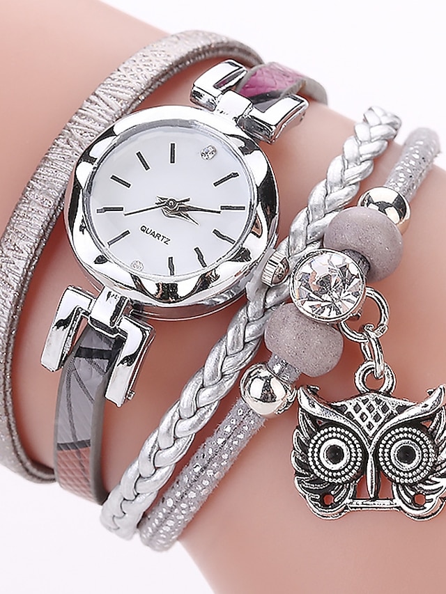  Women Quartz Watch Imitation Diamond PU Leather Watch