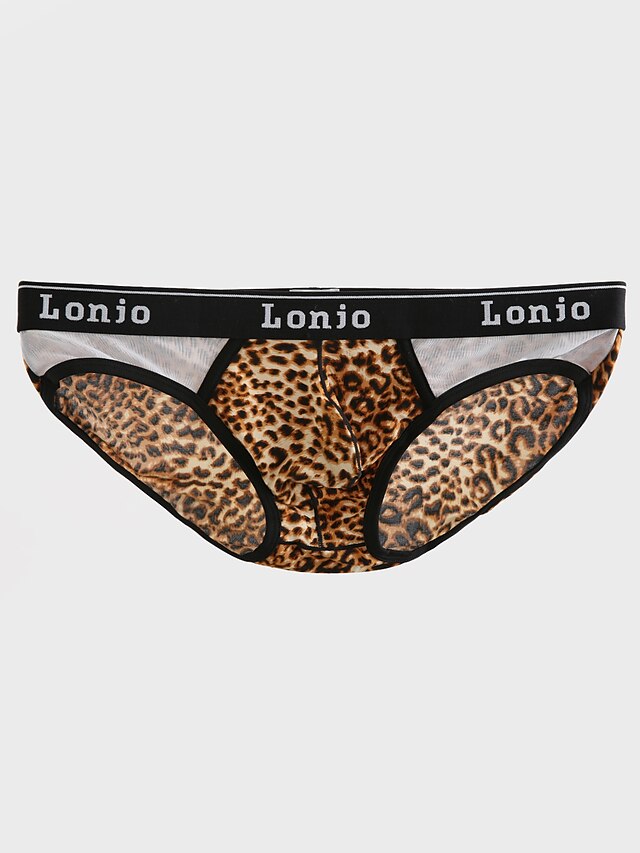  Hombre Panti Ultrasexy Leopardo Negro Dorado S M L