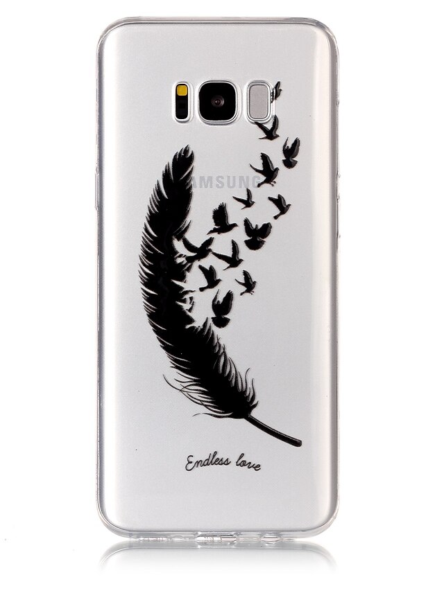  tok Για Samsung Galaxy S8 Plus / S8 / S7 edge Εξαιρετικά λεπτή / Διαφανής / Ανάγλυφη Πίσω Κάλυμμα Φτερά Μαλακή TPU