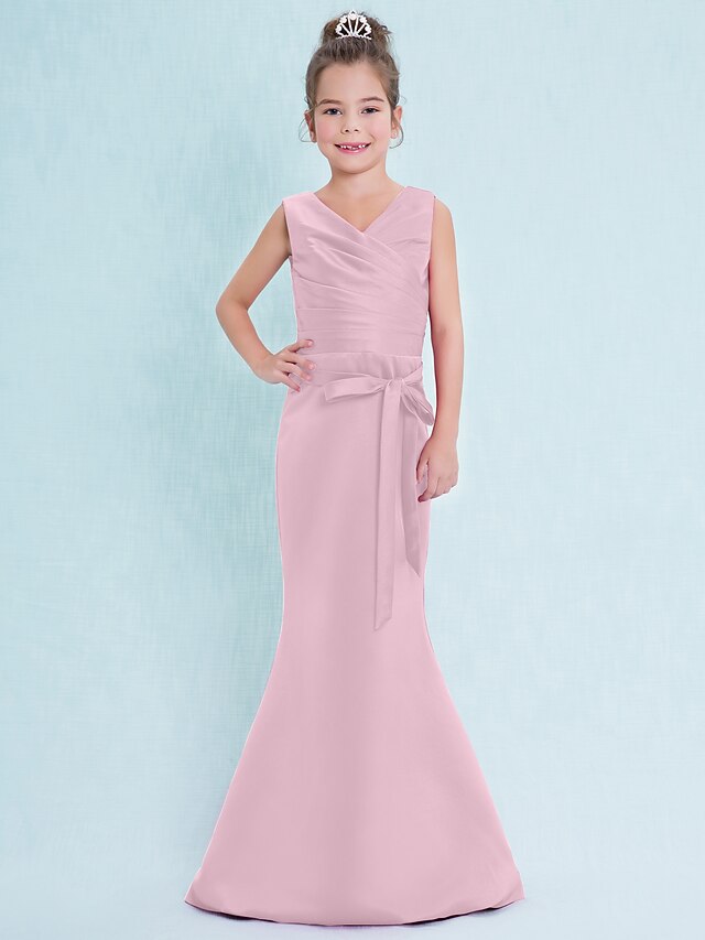 Trumpet/Mermaid Criss Cross Floor-Length Bridesmaid Dresses main image 1
