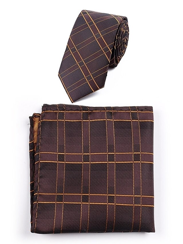  Men's Casual Polyester Necktie - Striped / All Seasons