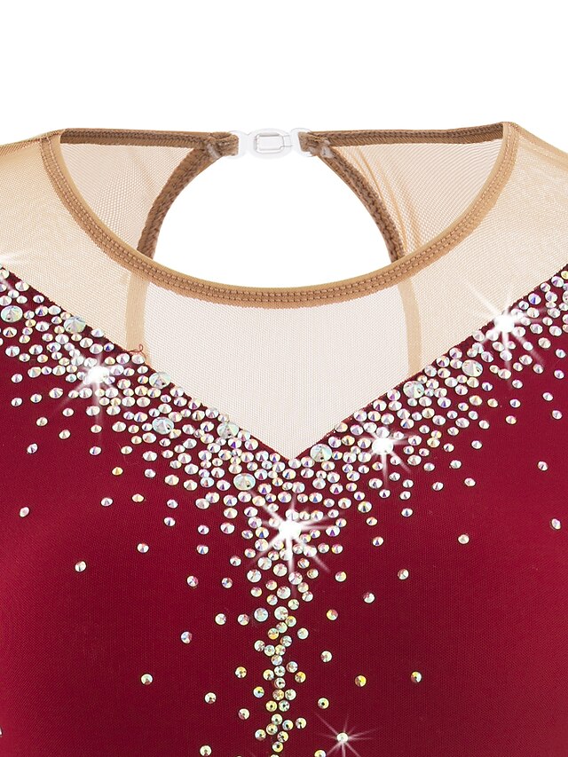 Figure Skating Dress Women's Girls' Ice Skating Dress Light Blue Black