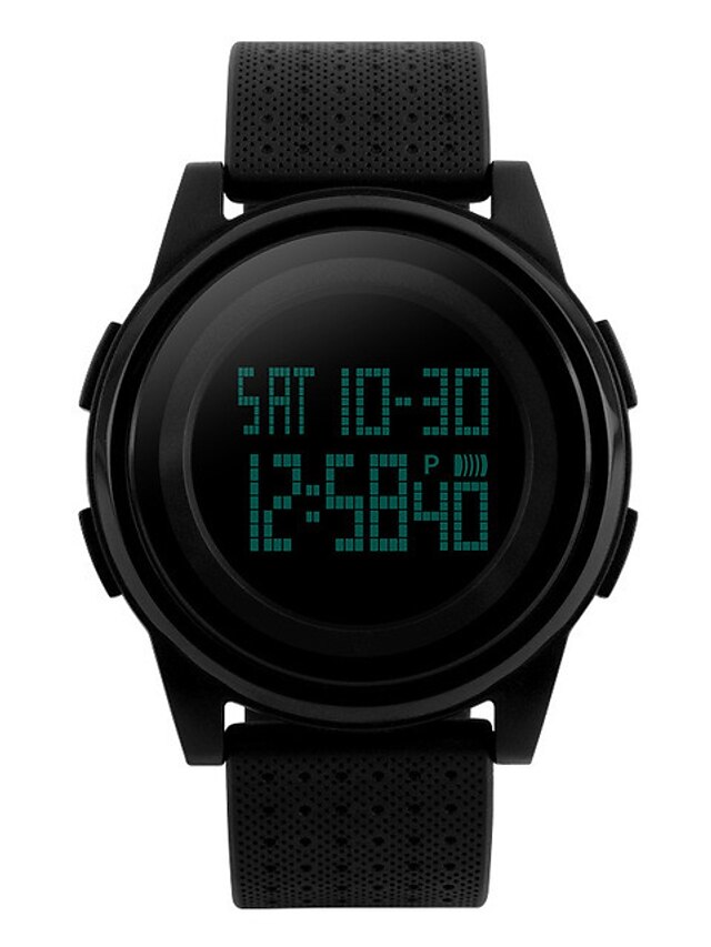  Homens Mulheres Relógio Esportivo Relogio digital Digital Elegante Impermeável Calendário Noctilucente Digital Branco Preto Azul / Silicone