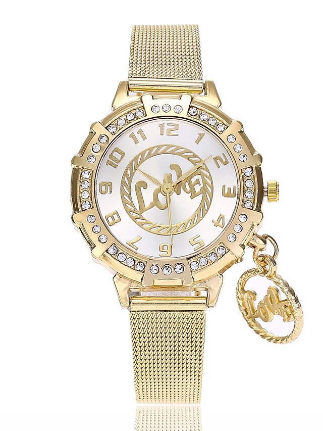  Pentru femei Ceas de Mână Diamond Watch Quartz Auriu imitație de diamant Analog femei Casual Modă Ceas Global - Auriu