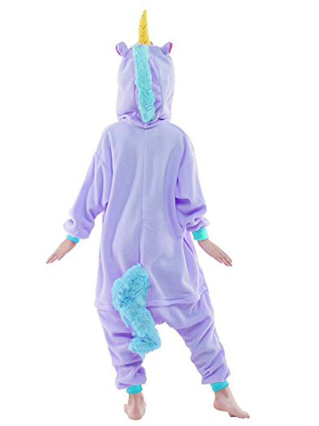 Toys & Hobbies Cosplay & Costumes | Kids Kigurumi Pajamas Unicorn Flying Horse Animal Onesie Pajamas Polar Fleece White+Blue / W