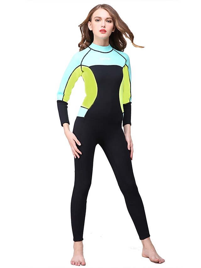  HISEA® Women's Full Wetsuit 3mm SCR Neoprene Diving Suit Thermal / Warm Stretchy Long Sleeve Back Zip - Swimming Diving Water Sports Classic Spring Summer Winter