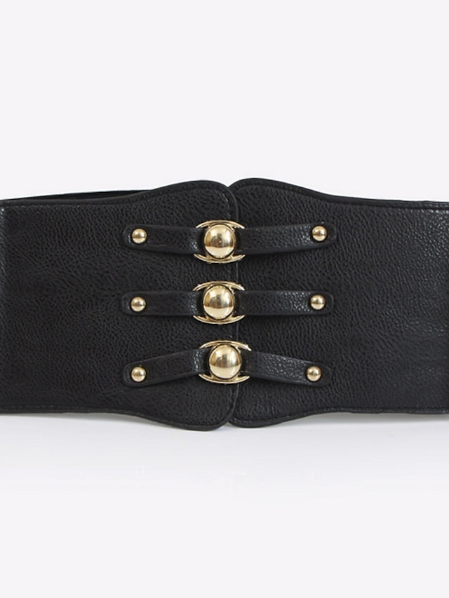  Women's Casual / Vintage Leather / Fabric Wide Belt