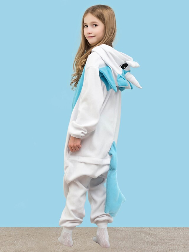 Toys & Hobbies Cosplay & Costumes | Kids Kigurumi Pajamas Unicorn Flying Horse Animal Onesie Pajamas Polar Fleece White+Blue / W