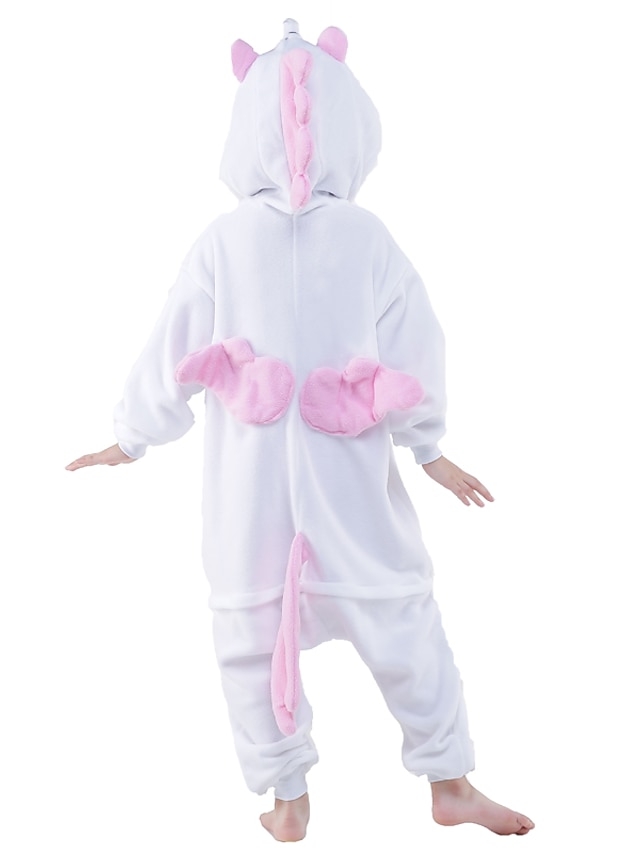 Toys & Hobbies Cosplay & Costumes | Kids Kigurumi Pajamas Unicorn Flying Horse Animal Onesie Pajamas Polar Fleece White+Blue / W