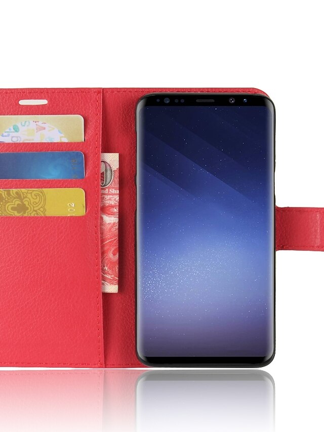  Case For Samsung Galaxy S9 / S9 Plus / S8 Plus Wallet / Card Holder / Flip Full Body Cases Solid Colored Hard PU Leather
