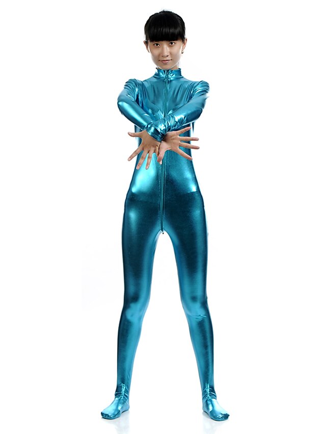 Shiny Zentai Suits Catsuit Skin Suit Ninja Adults Spandex Latex