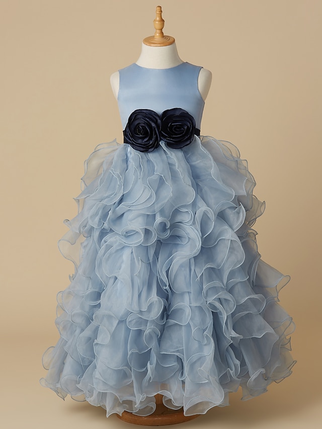  Báli ruha Földig érő Virágoslány ruha Parádé Aranyos báli ruha Szatén val vel Csokor 3-16 éves korig alkalmas