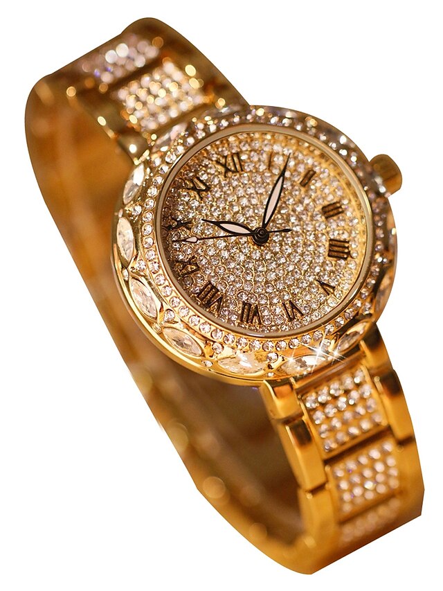  Damen Armbanduhr Diamantuhr Goldene Uhr damas Chronograph leuchtend Imitation Diamant Analog Gold Silber / Zwei jahr / Japanisch