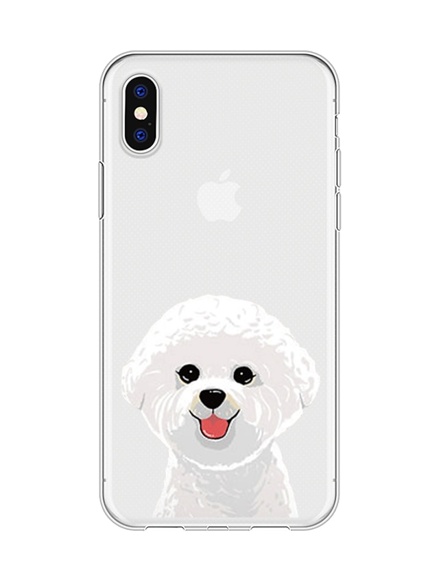  Case For Apple iPhone X / iPhone 8 Plus / iPhone 8 Pattern Back Cover Dog / Animal / Cartoon Soft TPU
