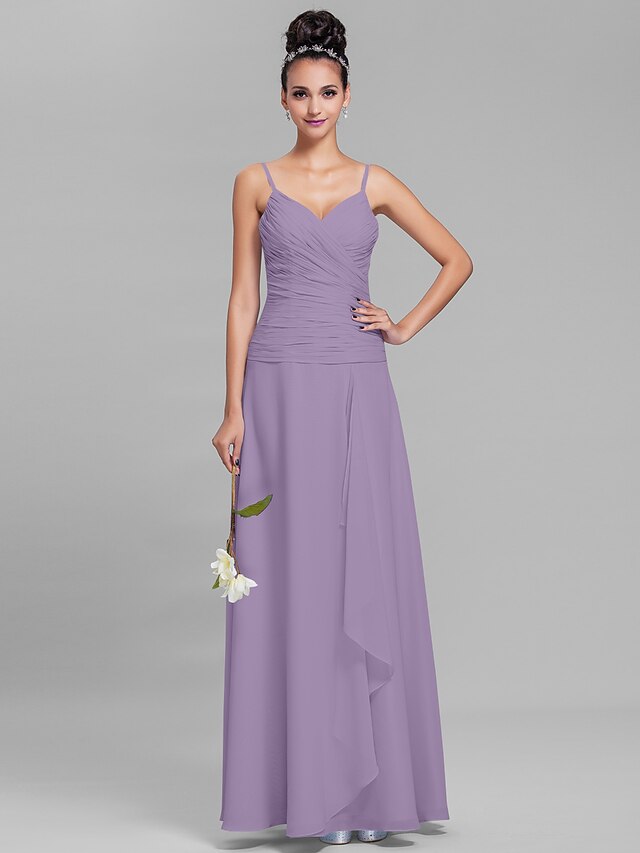Crisscross Halter Sheath Chiffon Bridesmaid Dress with Bow in Terracotta