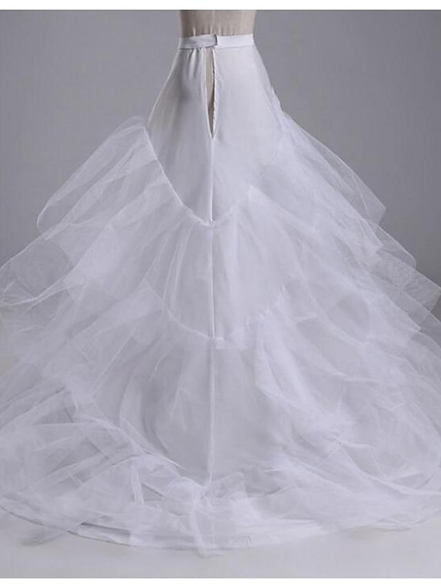  Wedding / Party Slips Cotton Cathedral-Length Chapel Train / Irregular Style with Gore