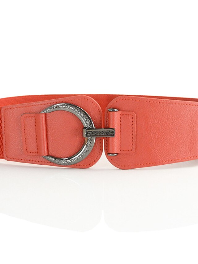  Women's Wide Belt Leather Alloy Belt Solid Colored / Party