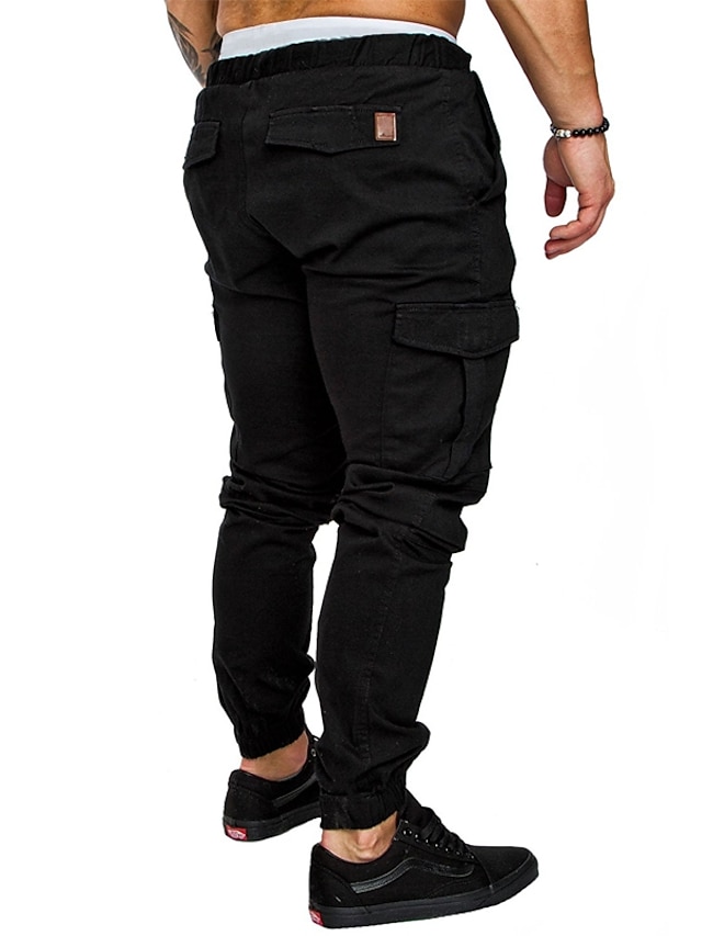 Mens Clothing Mens Bottoms | Mens Sweatpants Active Cargo Pants With Multiple Pockets Joggers Drawstring Elastic Waist Hiking Pa