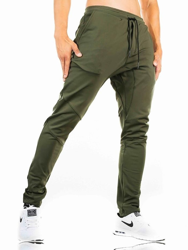 Men's Sweatpants Trousers Solid Colored Full Length Daily Weekend Basic Black Army Green