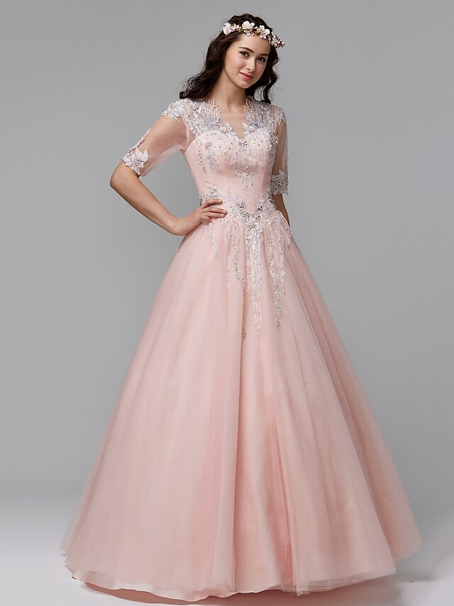 Ball Gown Chic & Modern Elegant & Luxurious Pastel Colors Prom Formal