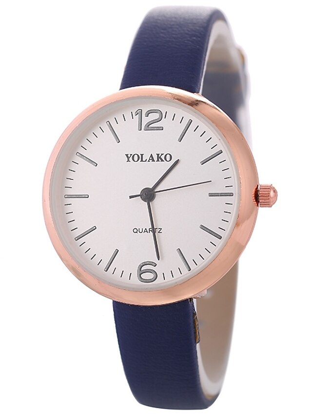  Xu™ Mujer Reloj de Pulsera Cuarzo Cuero Sintético Acolchado Negro / Blanco / Azul Creativo Reloj Casual Esfera Grande Analógico damas Minimalista Moda - Blanco Negro Rojo Un año Vida de la Batería