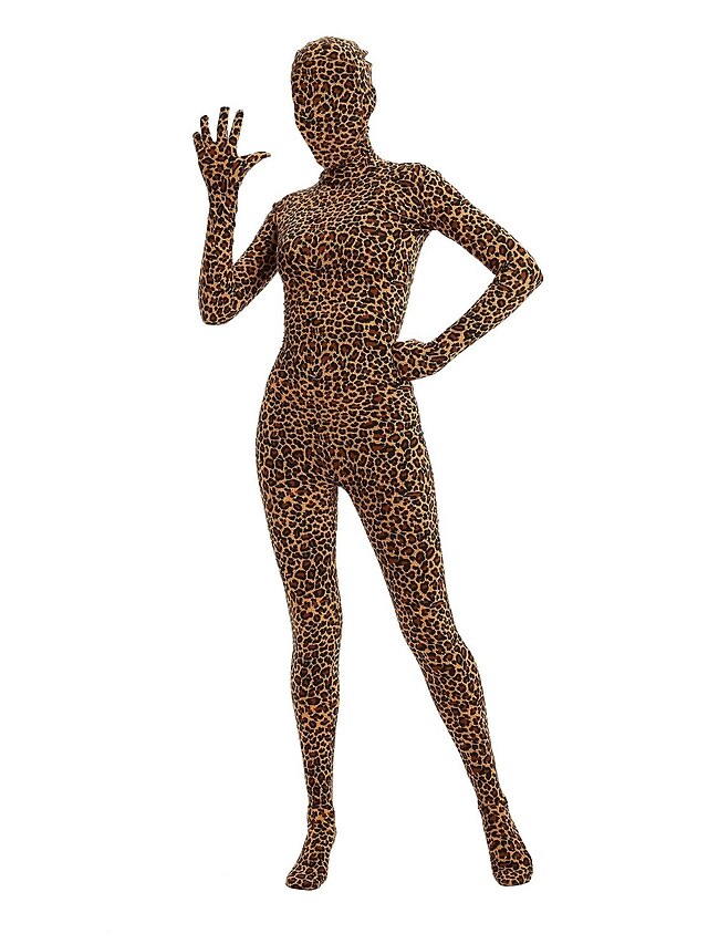  Patterned Zentai Suits Cosplay Costume Catsuit Adults' Spandex Lycra Cosplay Costumes Men's Women's Cheetah Print Halloween Carnival Masquerade / Skin Suit / High Elasticity