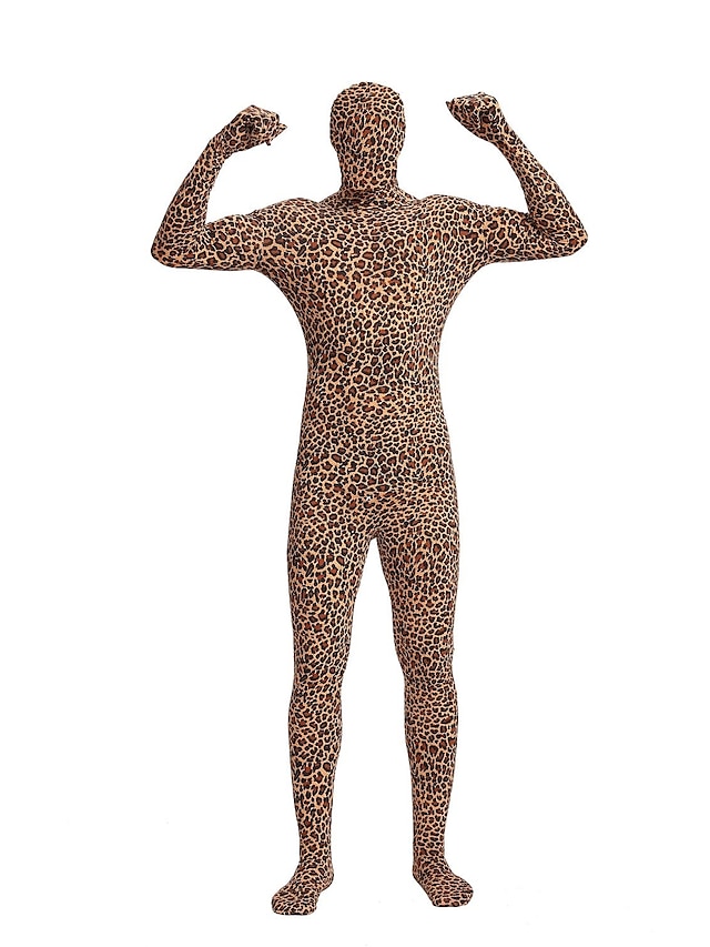  Patterned Zentai Suits Cosplay Costume Catsuit Adults' Spandex Lycra Cosplay Costumes Men's Women's Cheetah Print Halloween Carnival Masquerade / Skin Suit / High Elasticity