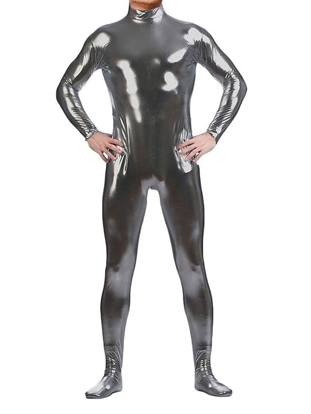  Shiny Zentai Suits Skin Suit Adults' Spandex Latex Cosplay Costumes Sex Men's Women's Solid Colored Halloween Masquerade