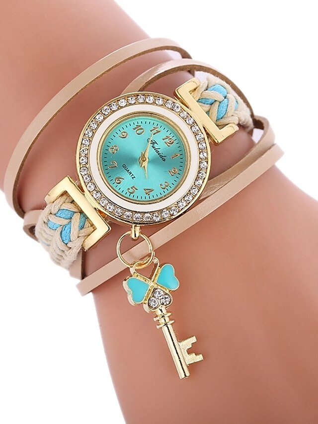  Damen Armband-Uhr Uhr wickeln Analog Quarz damas Armbanduhren für den Alltag Unechter Diamant / Ein Jahr / Gestepptes PU - Kunstleder