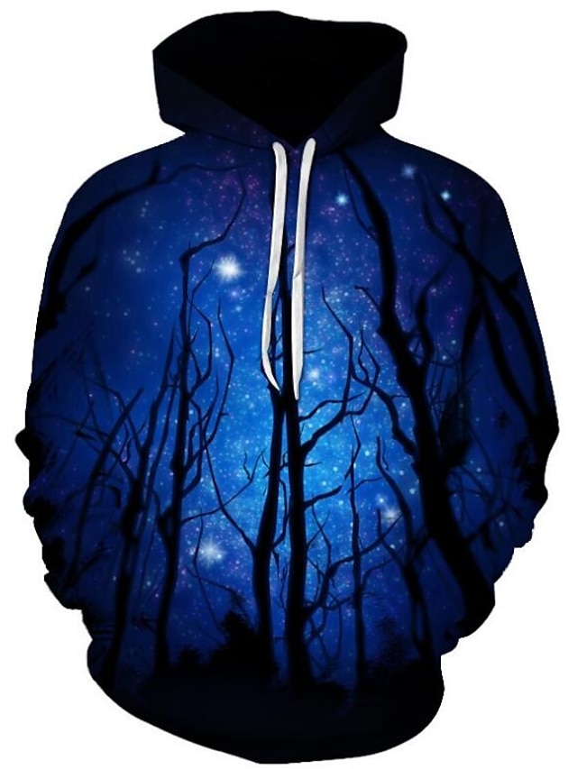  Men's Hoodie Black Hooded 3D Print Daily Going out Plus Size Active Winter Fall Clothing Apparel Hoodies Sweatshirts  Long Sleeve Loose Fit