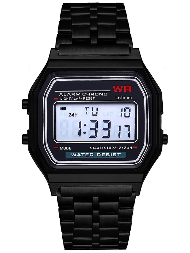  Women's Men's Digital Watch Digital Digital Minimalist Chronograph LCD Casual Watch / One Year
