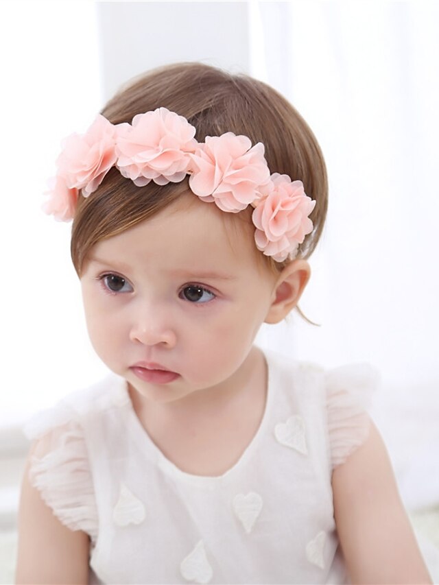  Kisgyermek Lány Aktív Virágos / Egyszínű Sifon Hajdísz Arcpír rózsaszín Egy méret