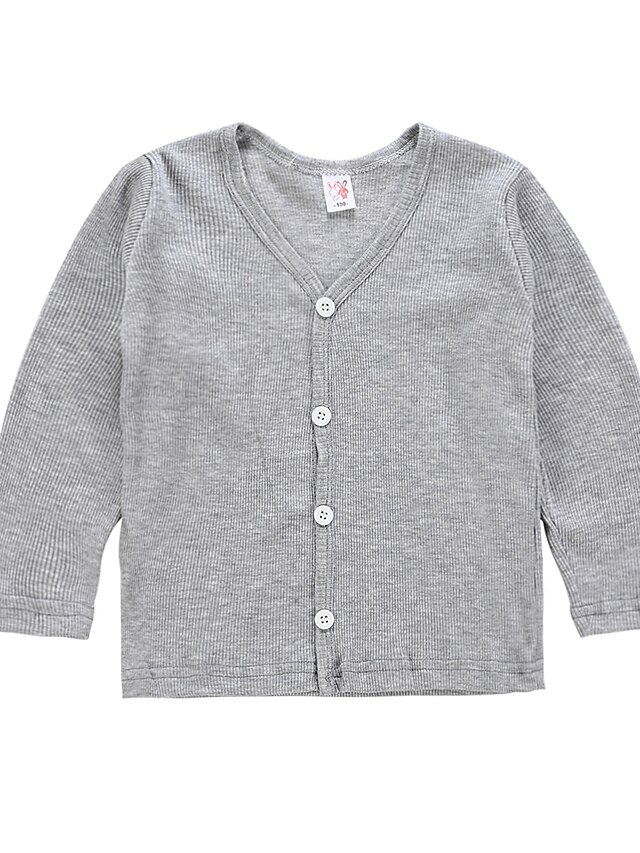  Baby Mädchen Aktiv Grundlegend Alltag Sport Gestreift Solide Langarm Standard Pullover & Cardigan Schwarz