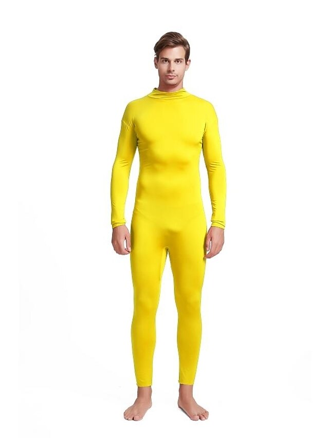  Zentai dragter Cosplay kostume Huddrag Karneval kostume Fuldkrops dragt Herre Dame Køn Ensfarvet Spandex Lycra Kostume til Jul Halloween Karneval Voksne