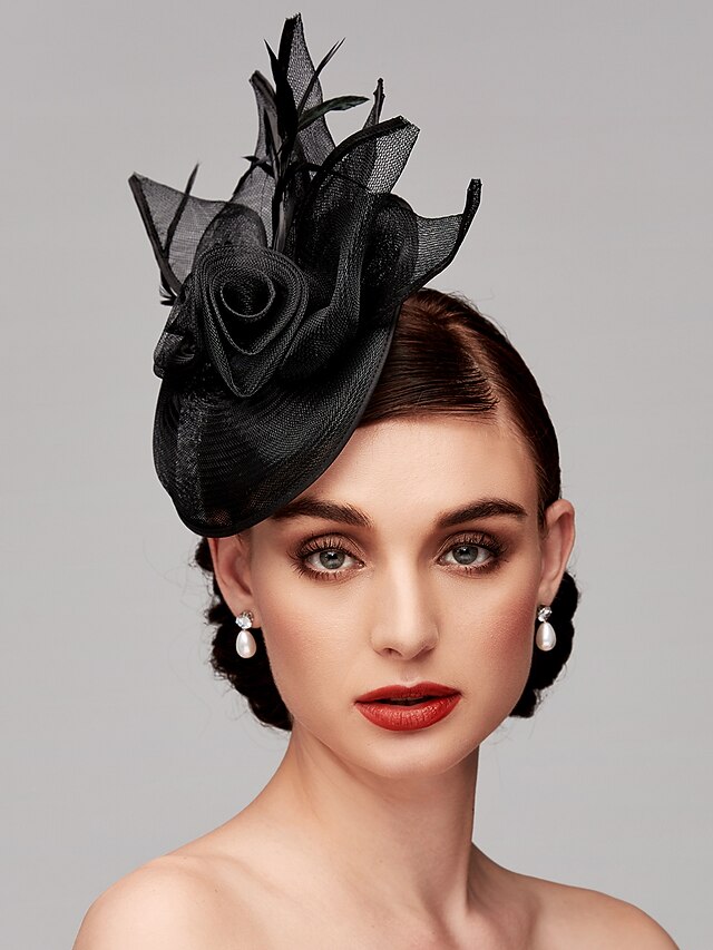 Fascinators Feather Net Kentucky Derby Hat Fascinators Headpiece with