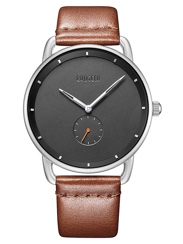  Men's Wrist Watch Analog Japanese Quartz Casual Water Resistant / Waterproof Casual Watch / Genuine Leather