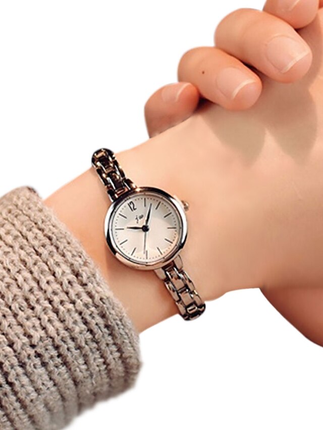  Women's Bracelet Watch Wrist Watch Quartz Ladies Water Resistant / Waterproof Creative Analog - Digital Rose Gold Silver / Stainless Steel