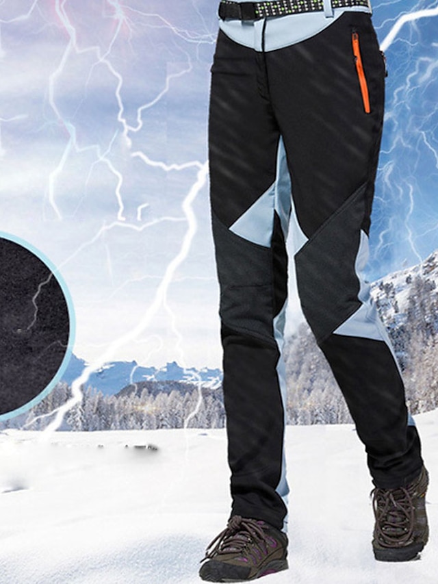  dámské kalhoty do sněhu fleece podšité lyžařské kalhoty outdoor zimní zateplené voděodolné větruodolné fleecové kalhoty kalhoty spodky pro lyžování snowboarding zimní sporty horolezectví