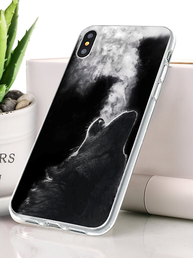  Case For Apple iPhone XS Dustproof / Ultra-thin / Pattern Back Cover Animal Soft TPU