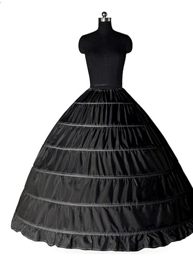  Klassieke Lolita Jaren '50 6 hoepel Onderrok Tutu Onder rok Crinoline Tot de enkel Prinses Dames Voor meisjes Onderrok