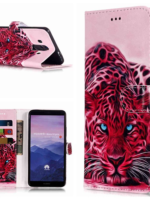  Case For Huawei Mate 10 / Mate 10 pro / Mate 10 lite Wallet / Card Holder / with Stand Full Body Cases Animal Hard PU Leather