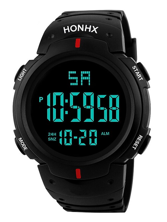  Men's Sport Watch Digital Watch Digital Fashion Water Resistant / Waterproof Digital Black Black / Red / Silicone / Japanese / Alarm / Calendar / date / day / Chronograph