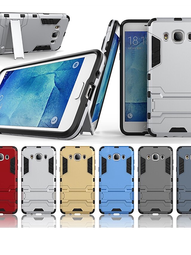  Case For Samsung Galaxy J5 (2016) Shockproof / with Stand Back Cover Solid Colored Hard PC