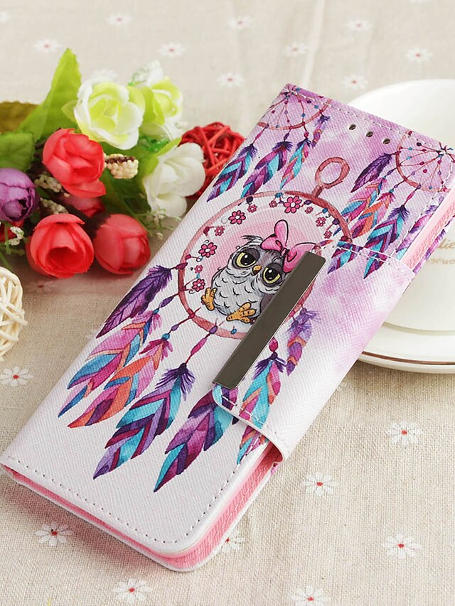  Case For Samsung Galaxy S9 / S9 Plus / S8 Plus Wallet / Card Holder / with Stand Full Body Cases Owl / Dream Catcher Hard PU Leather